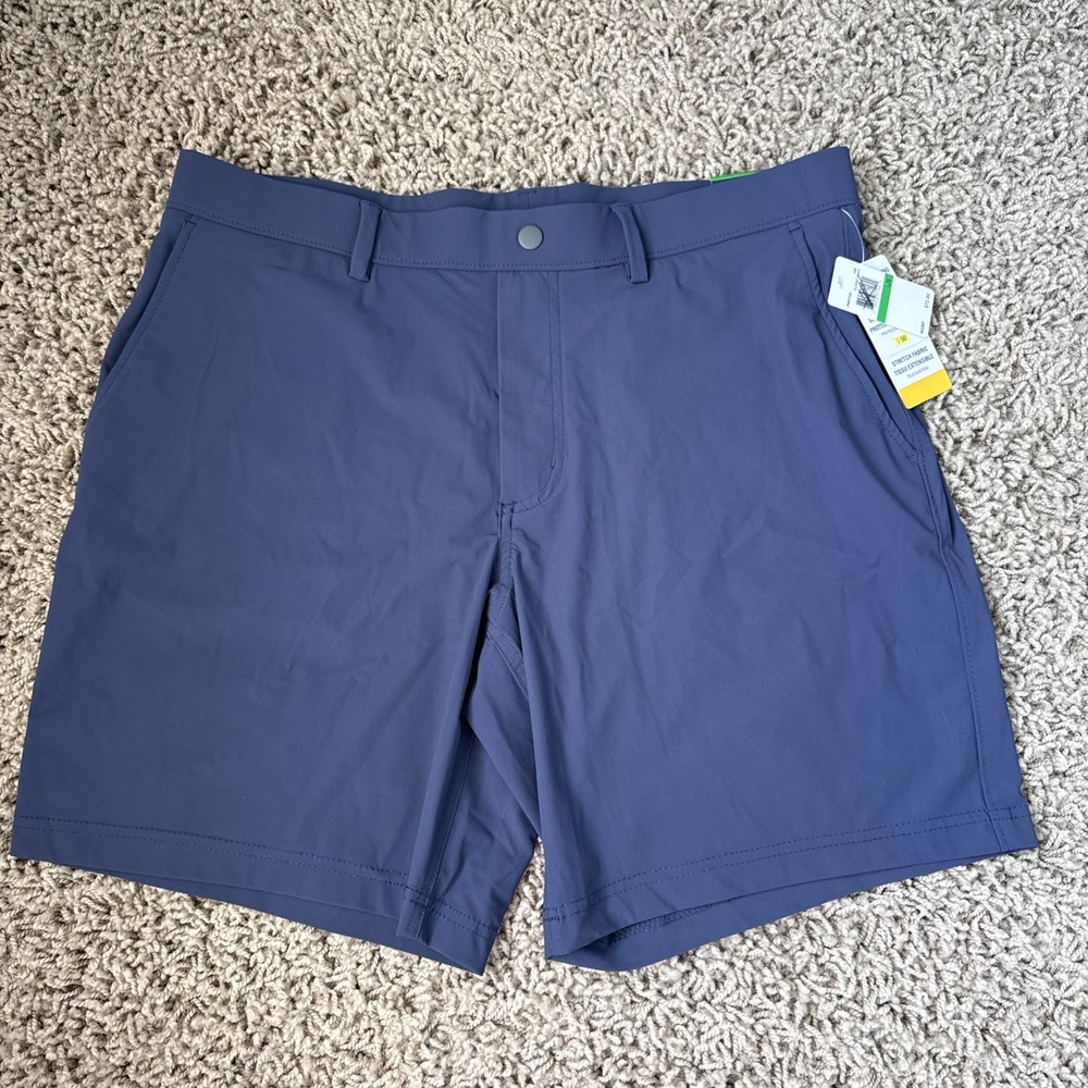 Jack Nicklaus Pull-On Golf Shorts Men's Size Large Stretch SPF 50 NEW Navy Blue
